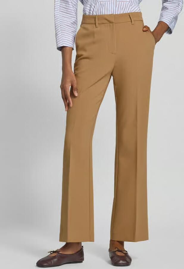 Gant Flared stoffen broek met persplooien - Foto 2