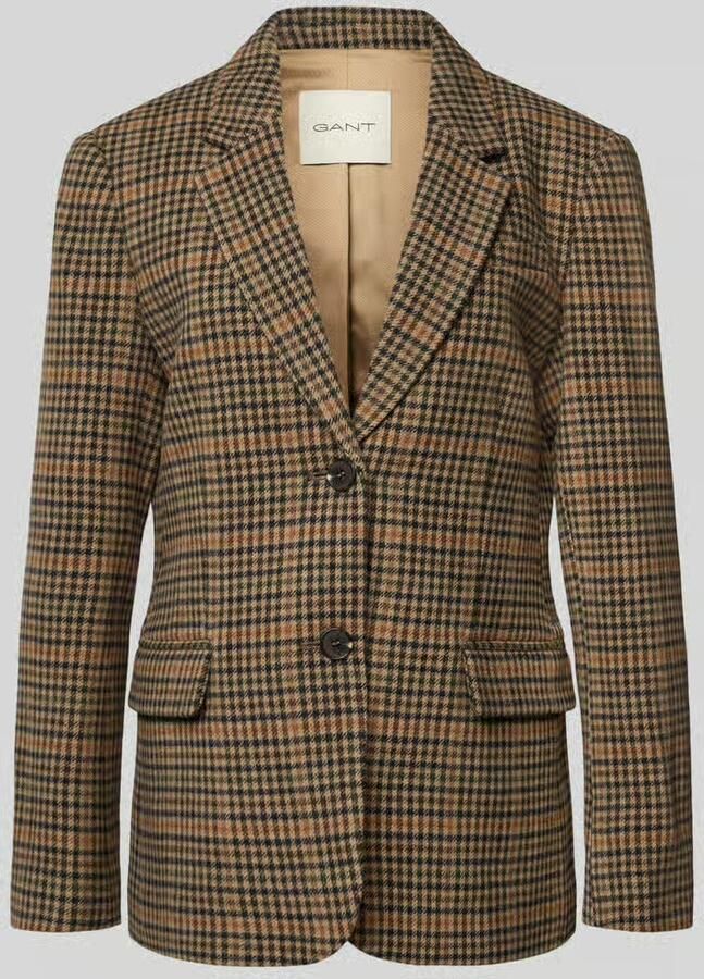 Gant Wollen blazer met reverskraag model 'HOUNDSTOOTH'