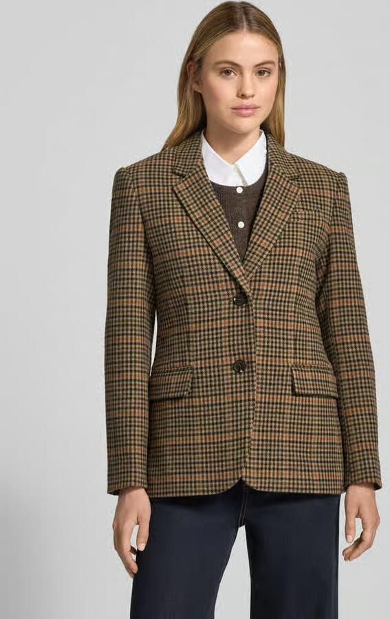 Gant Wollen blazer met reverskraag model 'HOUNDSTOOTH' - Foto 3