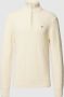 Gant Gebreide pullover met korte ritssluiting - Thumbnail 1
