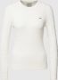 Gant Gebreide trui Stretch Cotton Cable C-Neck met logoborduursel op borsthoogte - Thumbnail 1