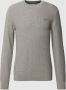 Gant Gebreide pullover met labelstitching - Thumbnail 1