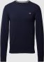 Gant Donkerblauwe Trui met Ronde Hals en Logo Blue Heren - Thumbnail 1