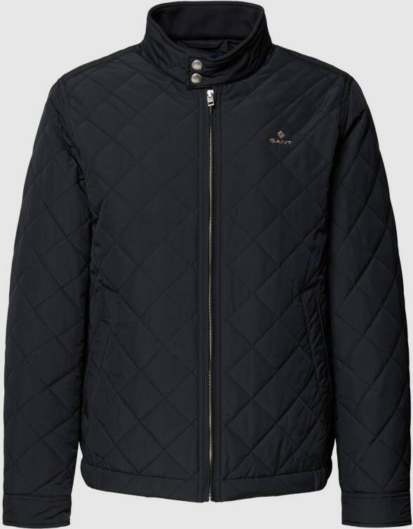 Gant Quilted Windcheater Black Size: M Zwart Heren