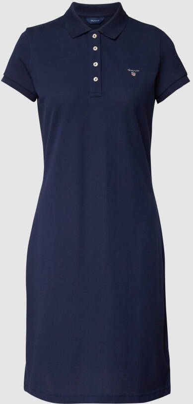 Gant Knielange polojurk met labelstitching