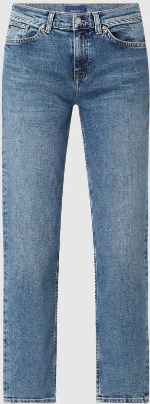 Gant Korte boyfriend fit jeans met stretch