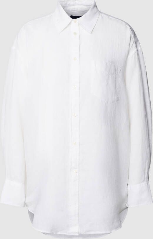 Gant Linnen blouse met losse pasvorm