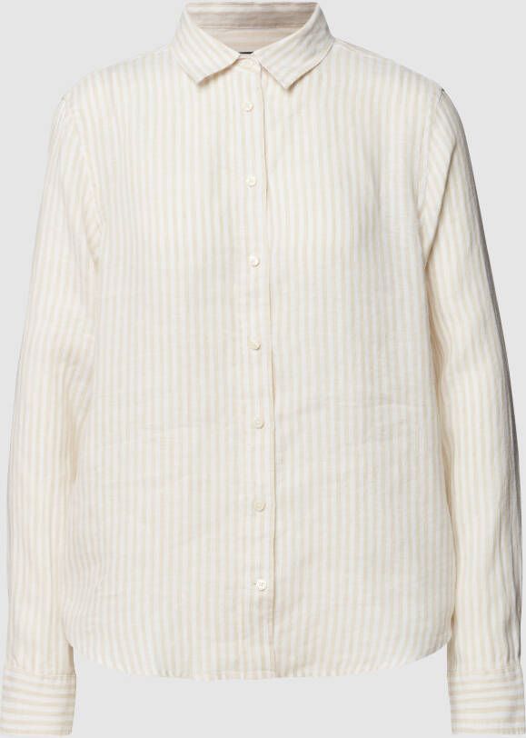 Gant Linnen blouse met kentkraag