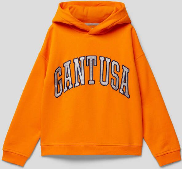 Gant Oversized hoodie met labelstitching