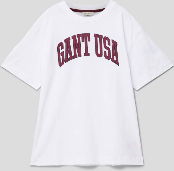 Gant Oversized T-shirt met labelprint