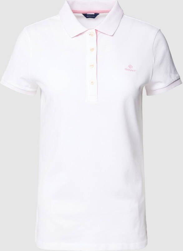 Gant Poloshirt met logostitching model 'Kontrast'