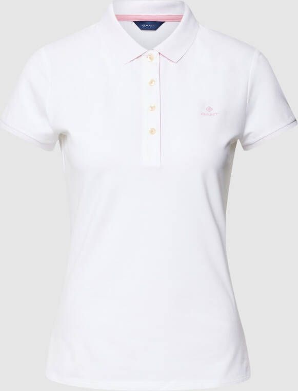 Gant Poloshirt met logostitching model 'Kontrast'