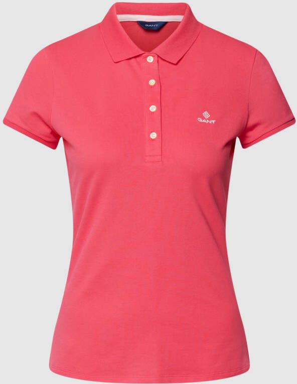 Gant Poloshirt met logostitching model 'Kontrast'