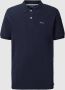 Gant korte mouw polo wijde fit donkerblauw effen katoen - Thumbnail 1