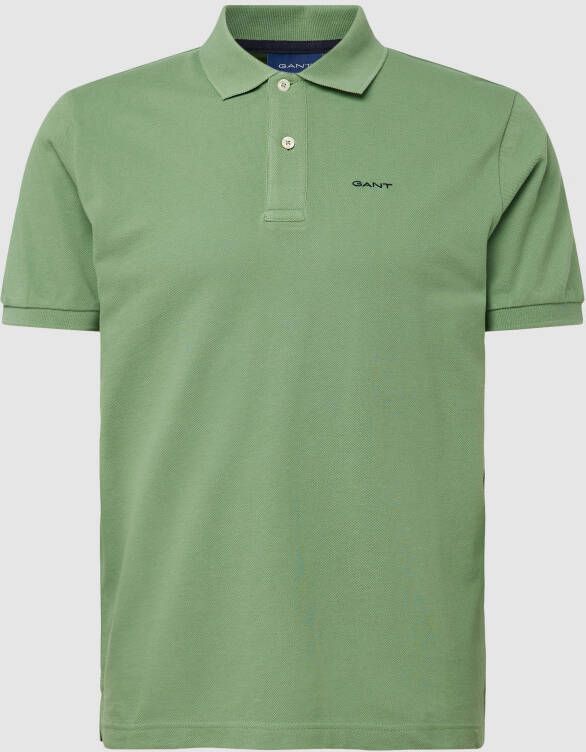 Gant Groene polo met korte mouwen Green Heren