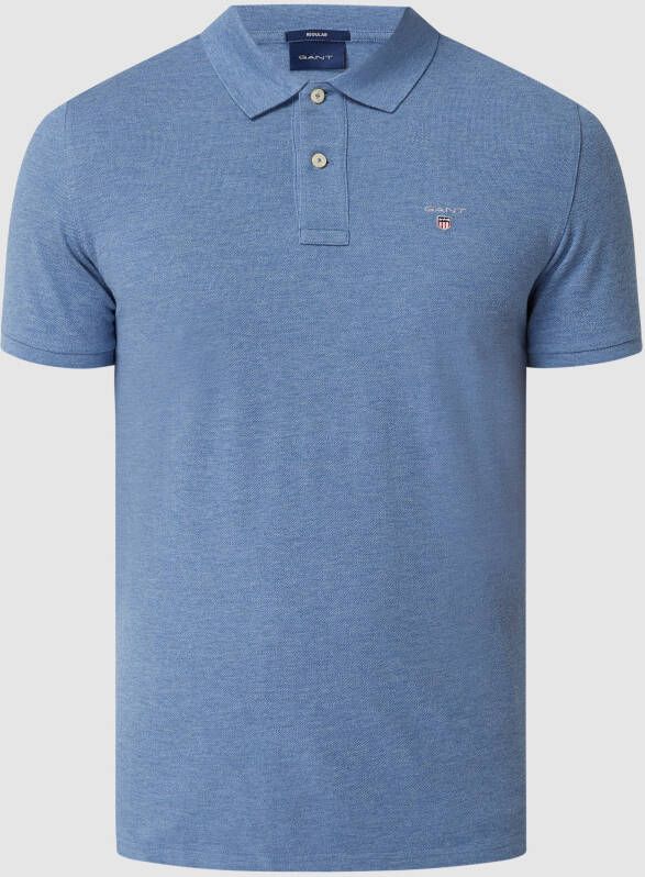 Gant Originele Piqué Polo Shirt Korte Mouw Blue Heren