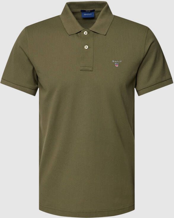 Gant Poloshirt ORIGINAL PIQUE SS RUGGER met platgebreide kraag