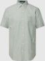 Gant Short Sleeve Overhemd Linnen Lichtgroen Groen Heren - Thumbnail 1