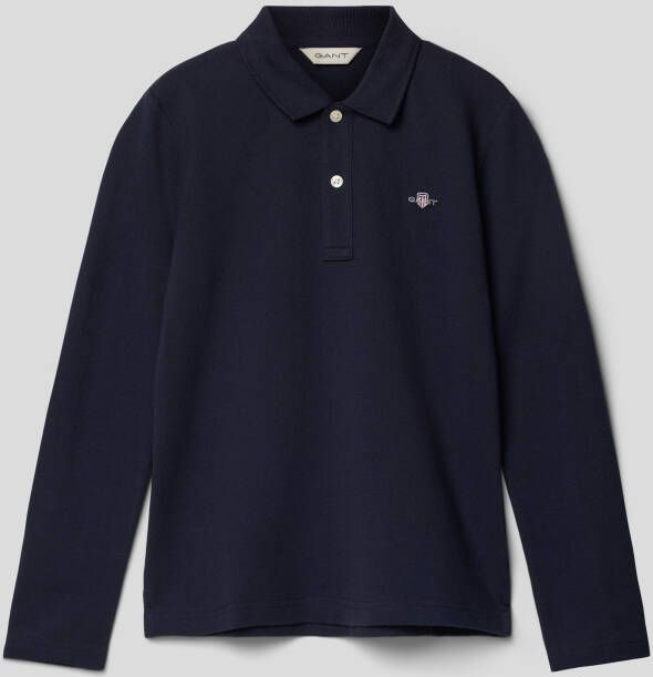 Gant Shirt met lange mouwen en polokraag model 'PIQUE'