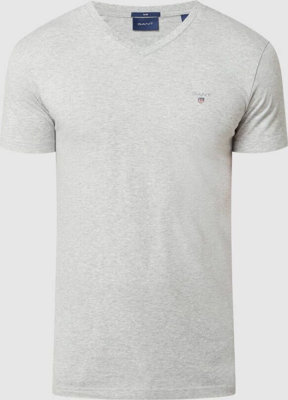 Gant Slim fit T-shirt met geborduurd logo