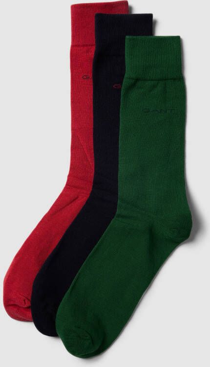 Gant Sokken met labelprint in een set van 3 paar
