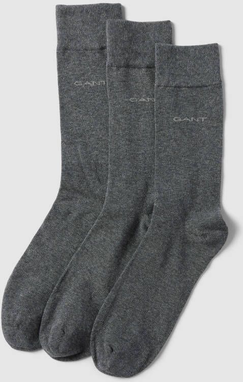 Gant Sokken met labelprint in een set van 3 paar