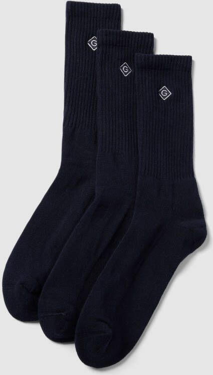 Gant Sokken met labelstitching in een set van 3 paar