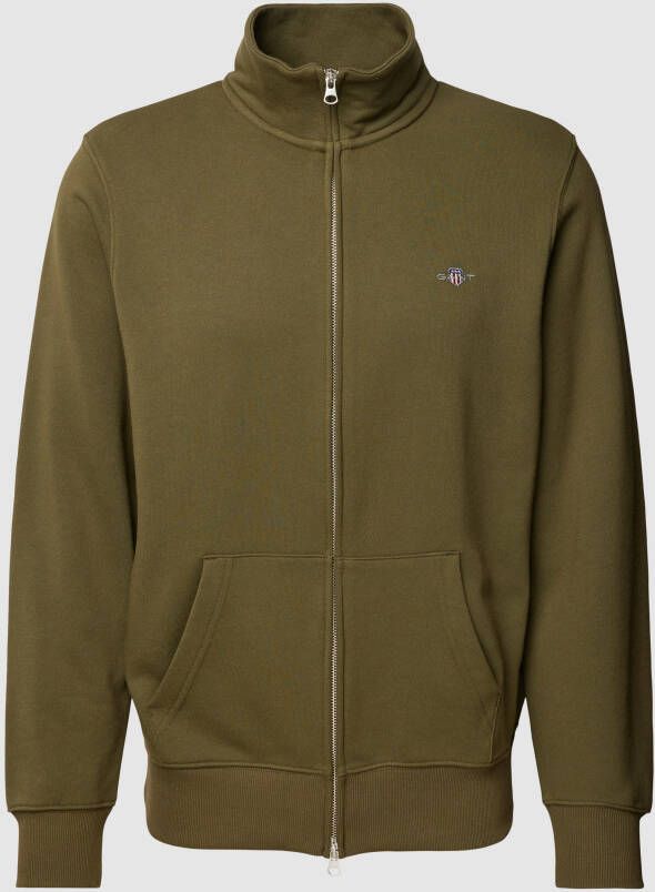 Gant Stijlvolle Shield Full Zip Sweatshirt Green Heren