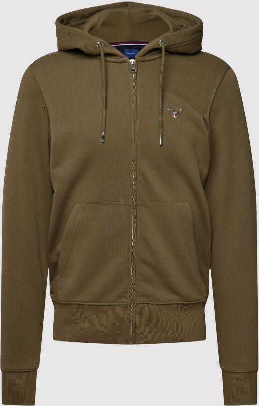 Gant Sweatjack met labelstitching model 'FULL'