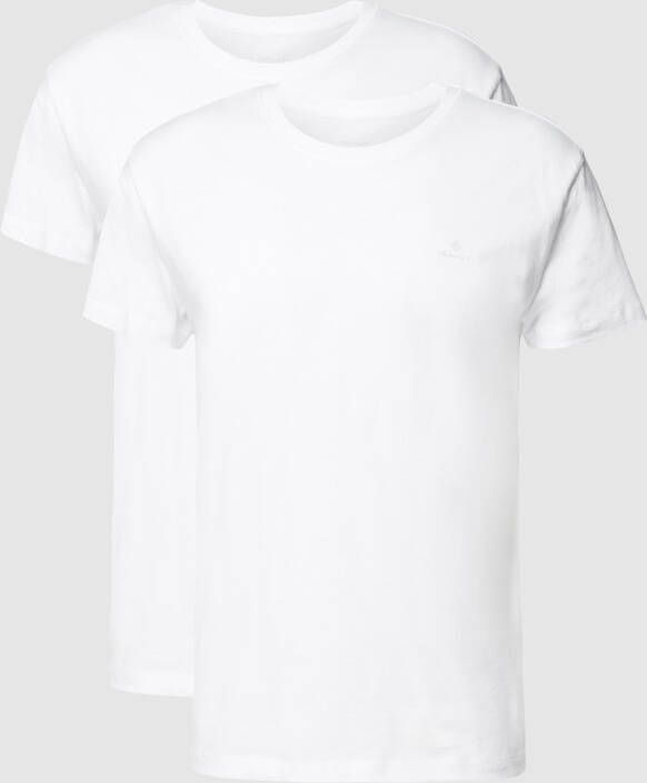 Gant T-shirt met labelprint in een set van 2 stuks