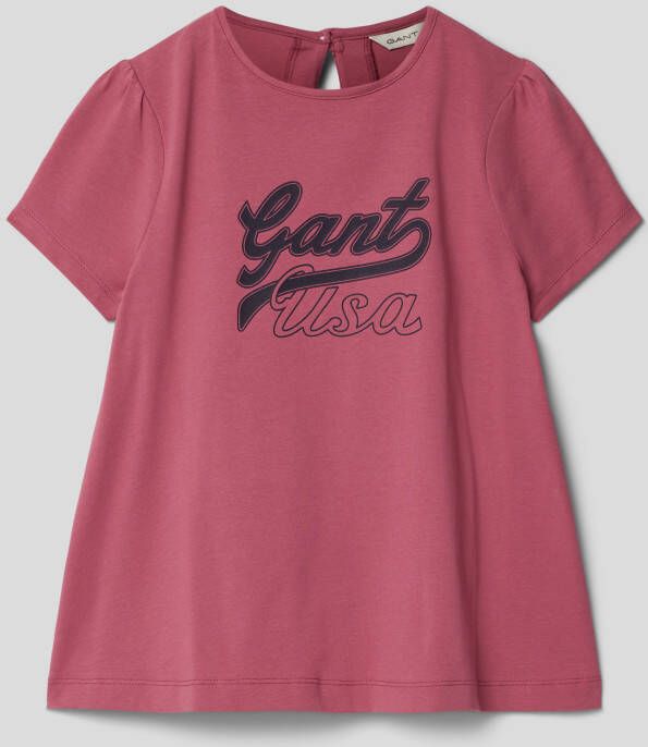 Gant T-shirt met labelprint model 'USA'