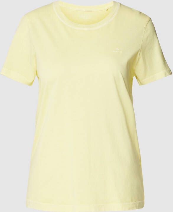 Gant T-shirt met labelstitching model 'Sunfaded'