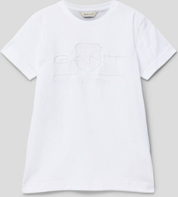 Gant T-shirt met labelstitching model 'TONAL'