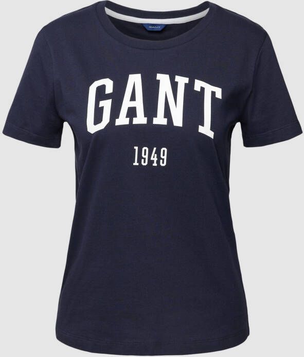 Gant T-shirt van katoen met labelprint