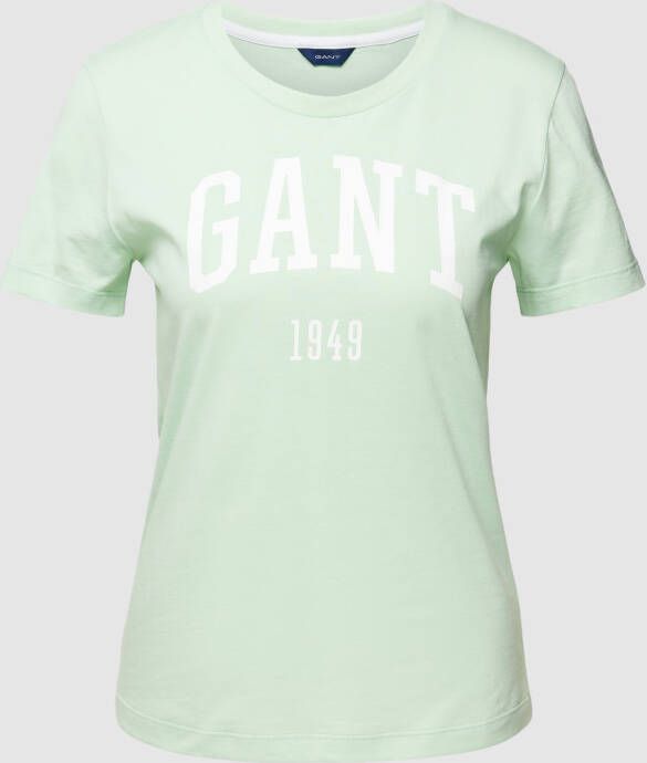 Gant T-shirt van katoen met labelprint