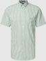 Gant Regular Fit Gestreept Kortemouw Broadcloth Overhemd Groen S Green Heren - Thumbnail 2