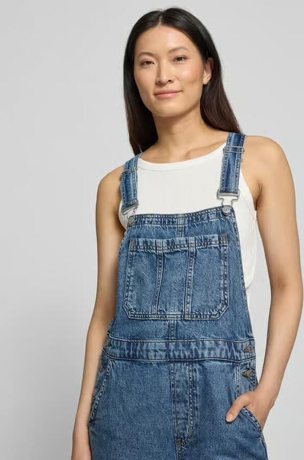 GAP barrel fit denim-tuinbroek met verstelbare bandjes