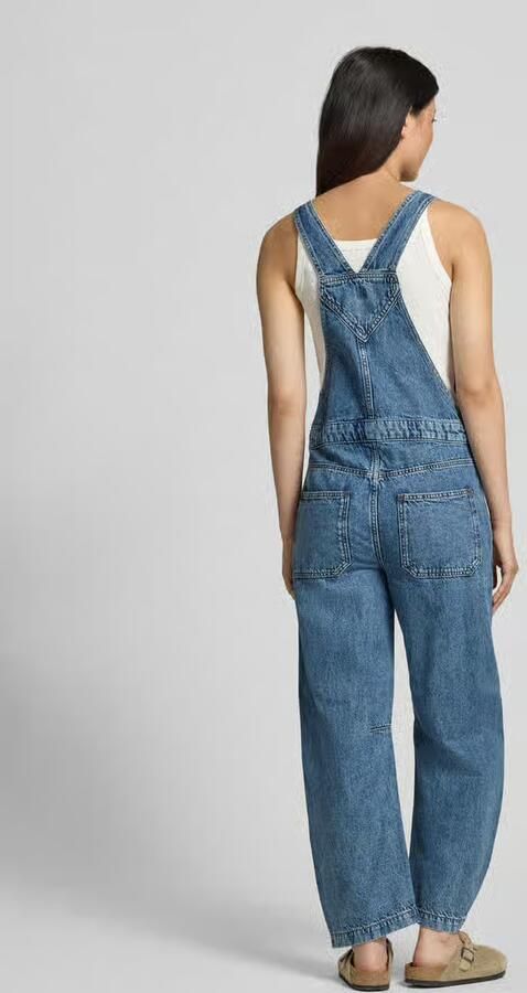GAP barrel fit denim-tuinbroek met verstelbare bandjes
