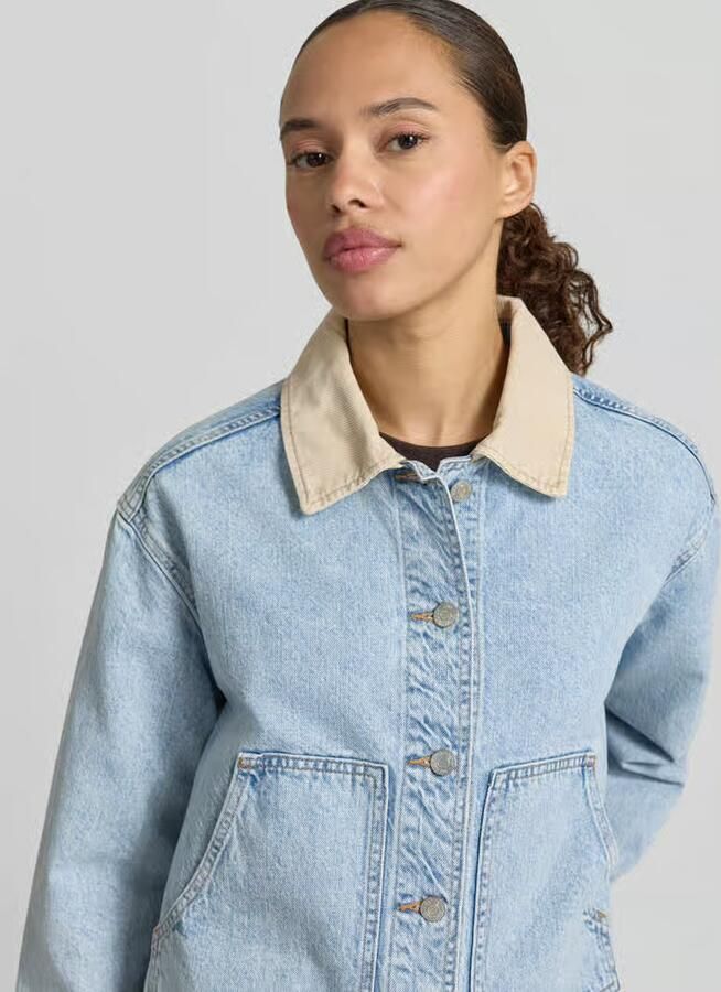 GAP Kort jeansjack met platte kraag