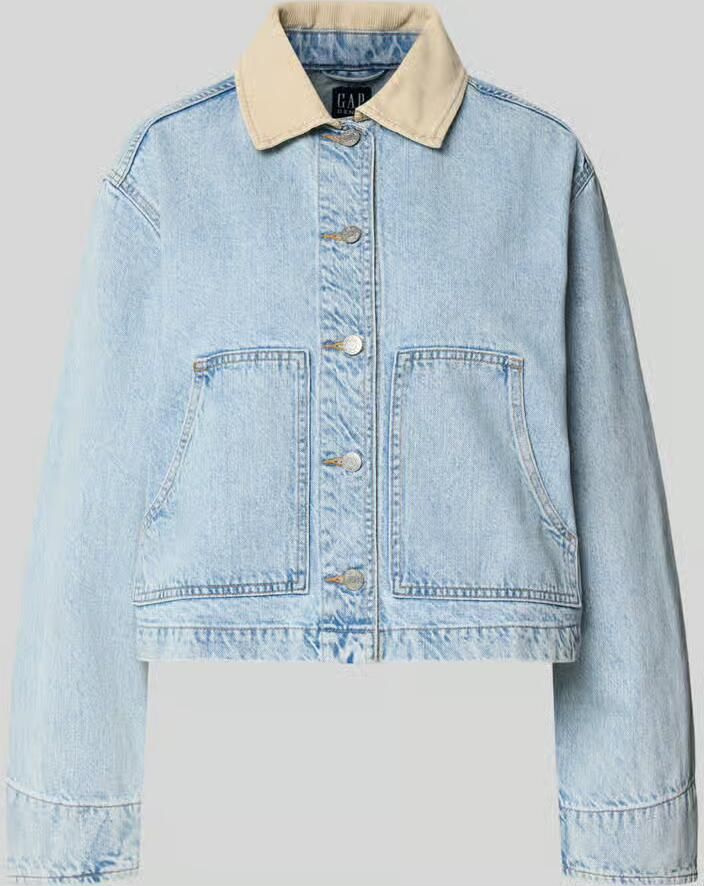 GAP Kort jeansjack met platte kraag - Foto 2