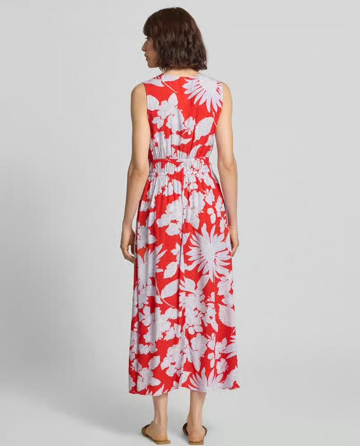 GAP Maxi-jurk van pure viscose met V-hals - Foto 3