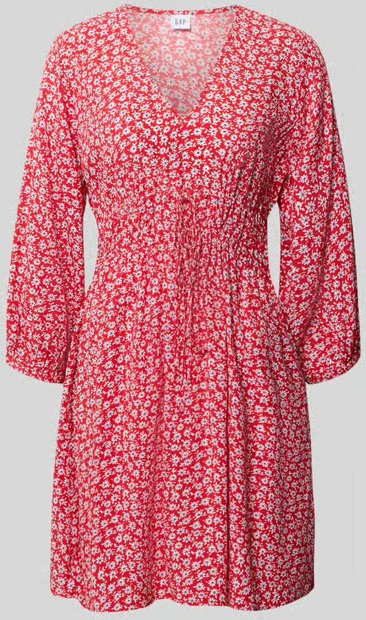 GAP mini-jurk van pure viscose met een florale all-over print