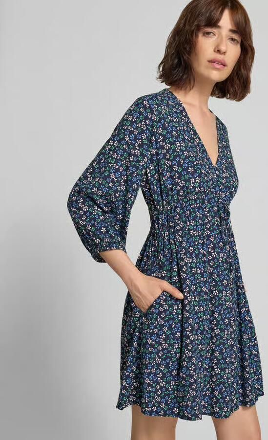 GAP mini-jurk van pure viscose met een florale all-over print - Foto 2