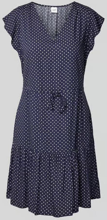 GAP Mini-jurk van zuivere viscose met V-hals - Foto 2