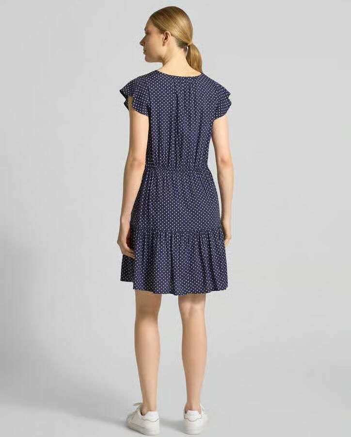 GAP Mini-jurk van zuivere viscose met V-hals - Foto 2