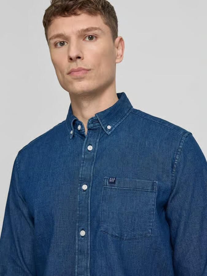 GAP regular fit denimshirt met button-downkraag