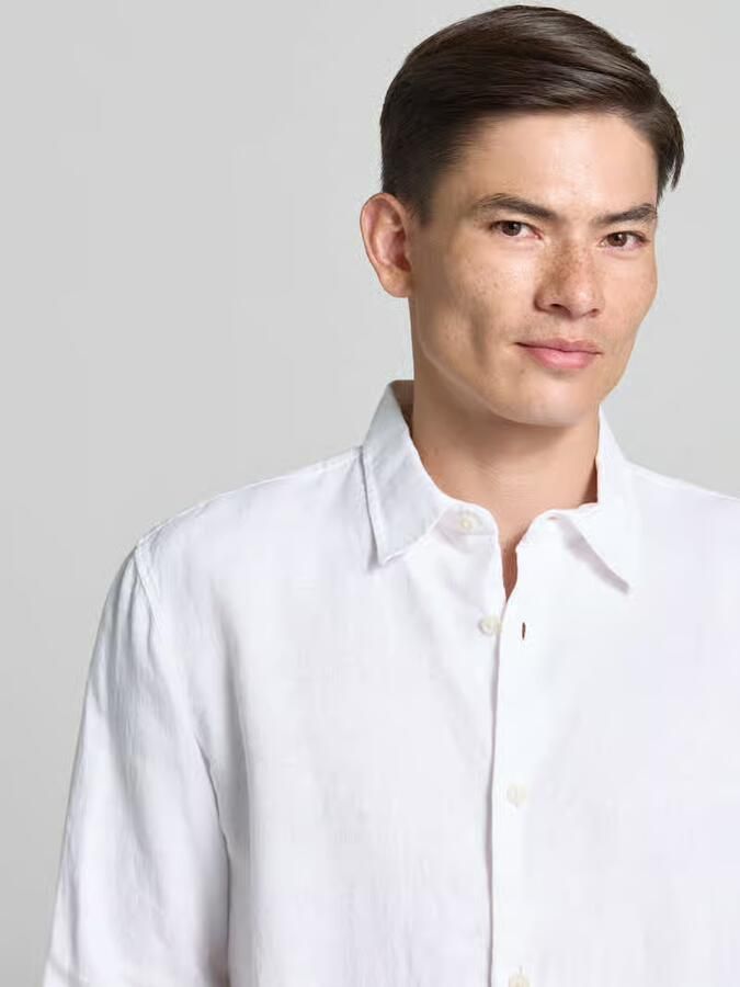 GAP regular fit linnen overhemd met kentkraag