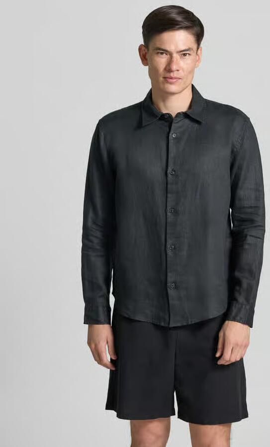 GAP regular fit linnen overhemd met kentkraag