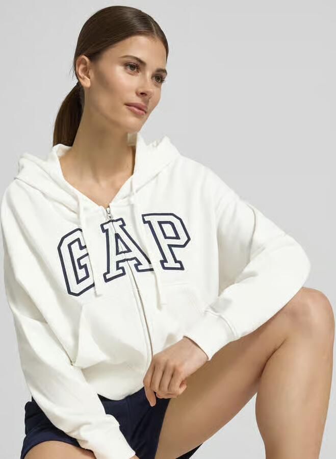 GAP regular fit sweatjack met logostitching model 'Heritage'