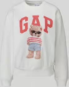 GAP Regular fit sweatshirt van katoenmix model 'NEW HERITAGE CREW'